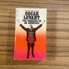 Oscar  Levant  The Memoirs of an Amnesiac  paperback 1966