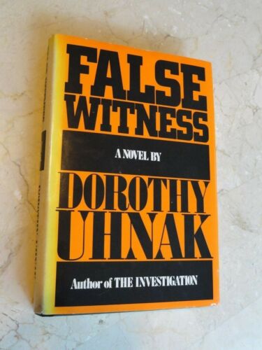 False Witness  hardcover  w/jacket  like new  novel by Dorothy Uhnak   1981